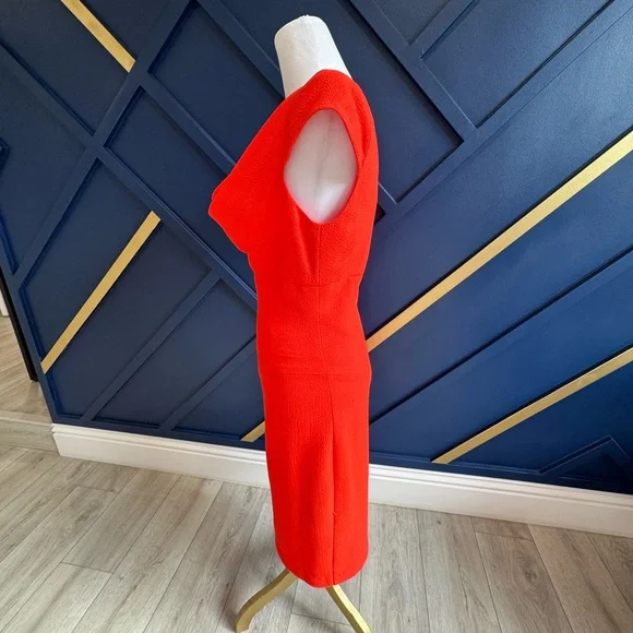 Black Halo cowl neck orange 🍊 sheath - Picture 7 of 12